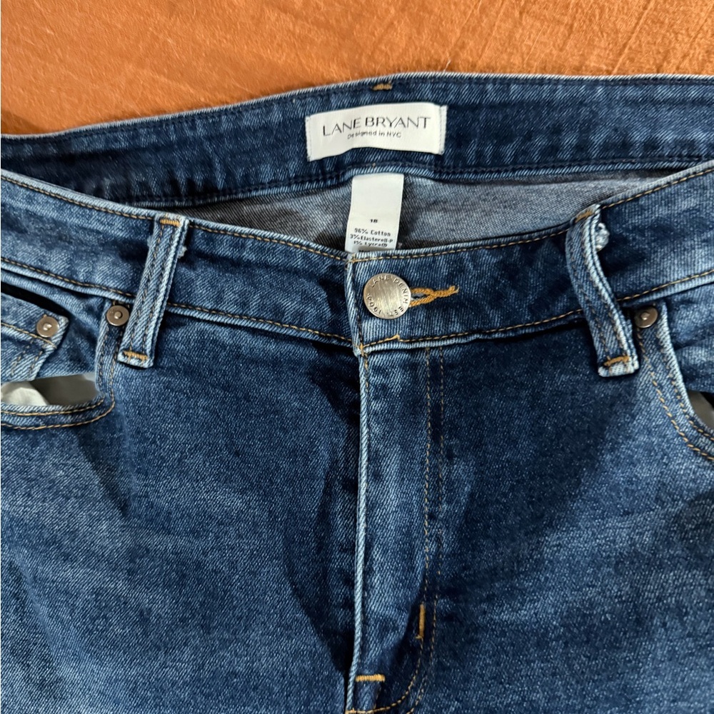 Lane Bryant Dark Blue Straight Leg Jeans